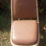 Vintage rattan and skai chairs