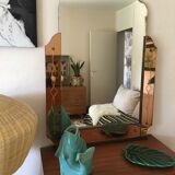 Venetian mirror art deco pink 77x101cm