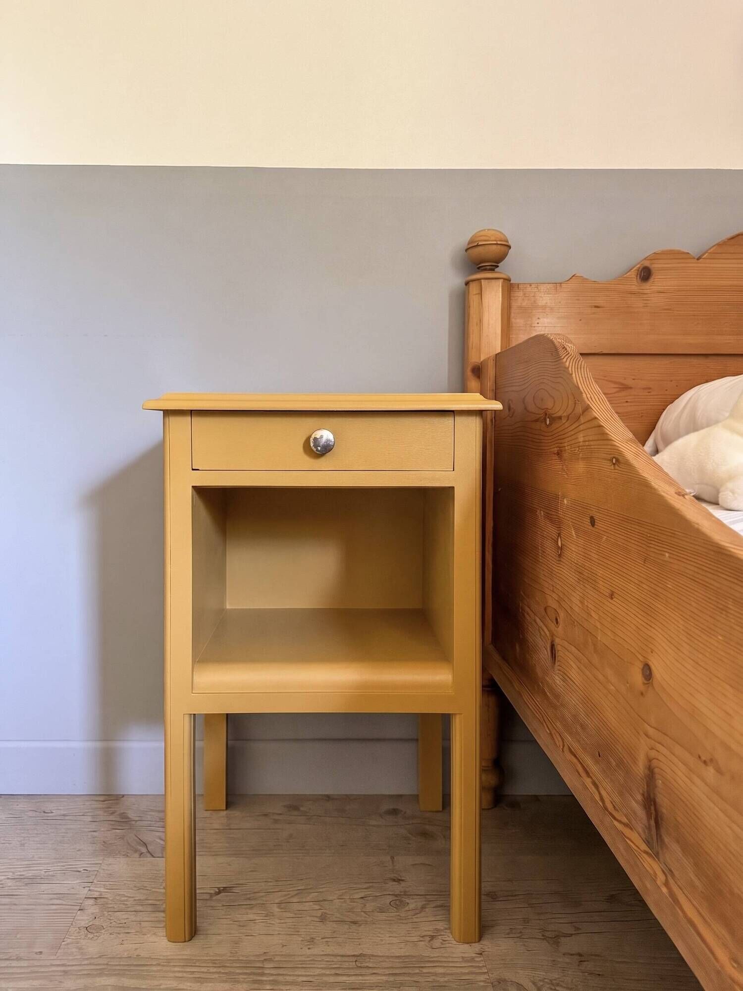 Honey yellow bedside table
