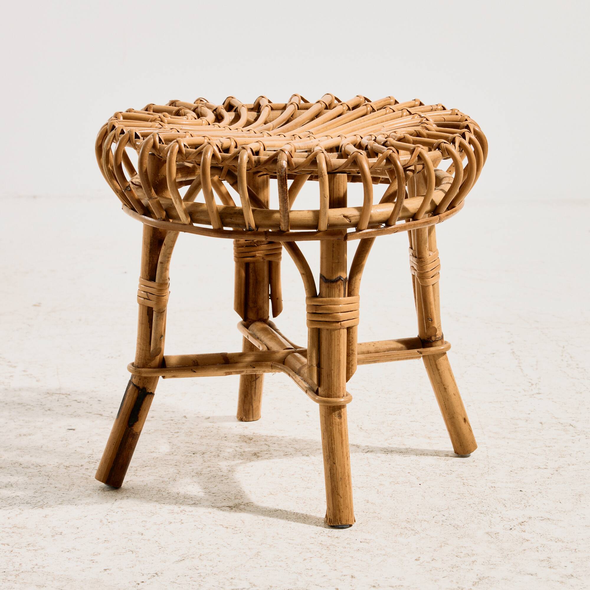 Tabouret en bambou par Franco Albini pour Bonacina