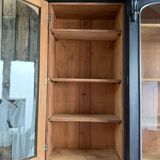 Large black patinated glass bookcase (renovated)