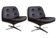 2 vintage club seats from the fifties in semi-leather brown