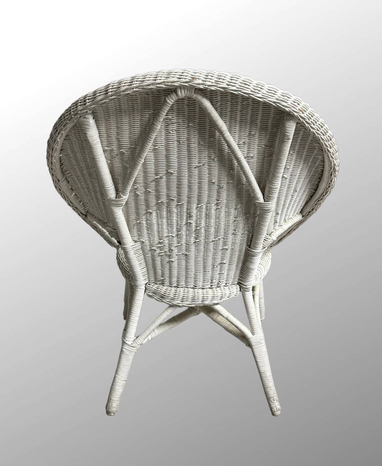 Vintage 1960/70 adult wicker rattan riviera armchair