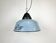 Industrial Grey Enamel and Cast Iron Pendant Light, 1960s