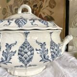 Sarreguemines Iron Earth Soup Tureen Pine Cones
