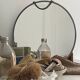 Round barber mirror