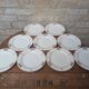 9 old flat plates in Salins ironstone model Nénuphar 24.5cm