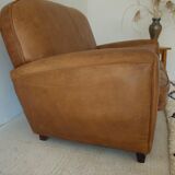 Old leather club sofa