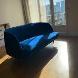 Blue velvet sofa Liu Jo - pebble model