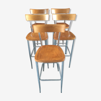 Suite of 5 bar stools