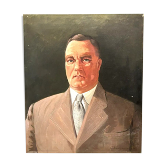 Huile sur toile, peintre tchèque, Antonin Prochazka (1882-1945), portrait 1938