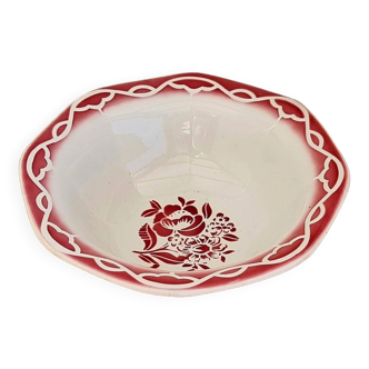 Large Digoin Sarreguemines salad bowl, Odette model