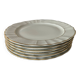 6 assiettes blanches en porcelaine