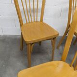Set of 4 Baumann bistro chairs model 153 stamped 1981.