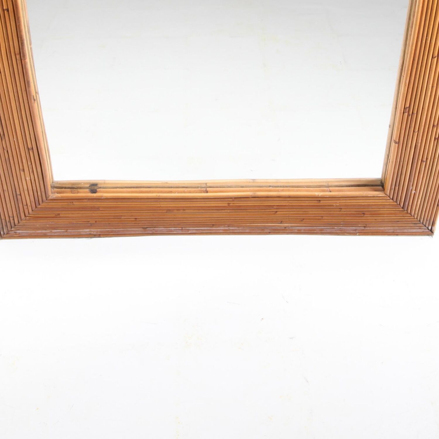 Large rattan mirror