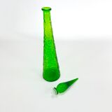 Green bottle, Empoli glass, Italy, Mid-century