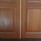 Double glass door in blond oak
