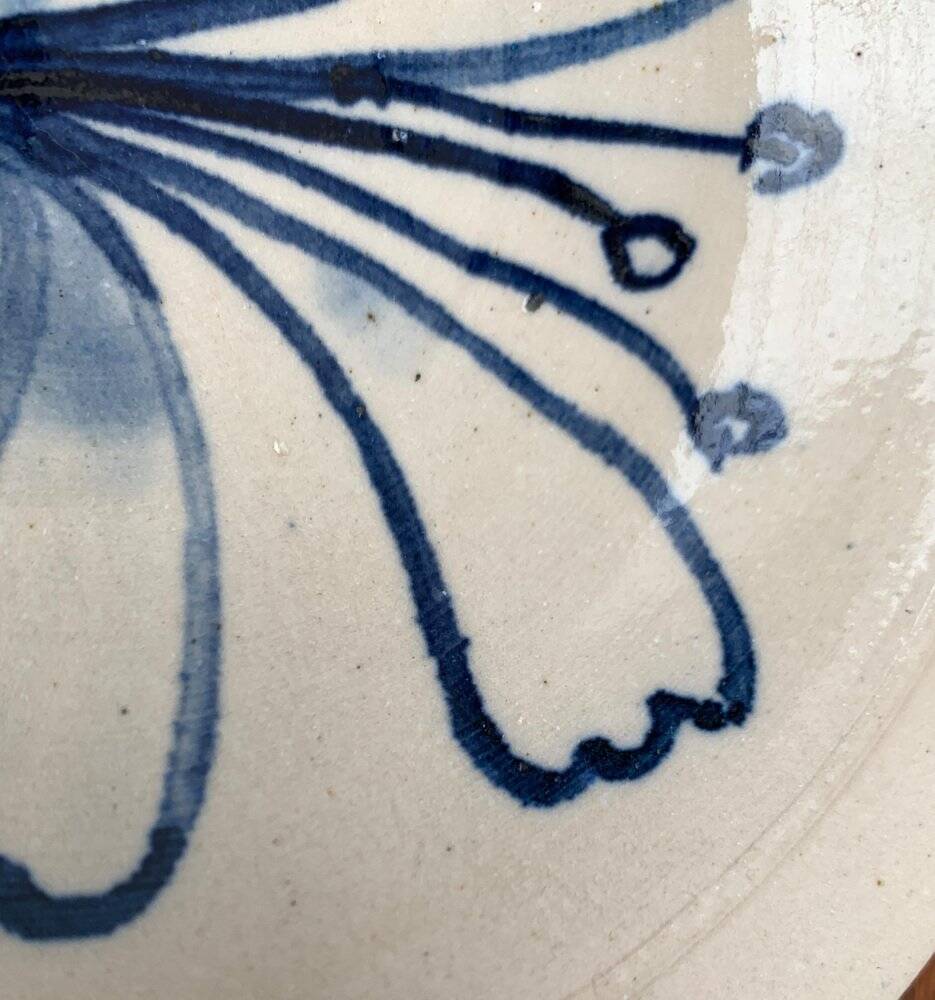 Mid-Century Studio Pottery Plate Bowl from Wallakra, Sweden, 1960s