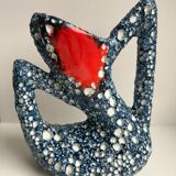 Vase fat lava blue design 70s