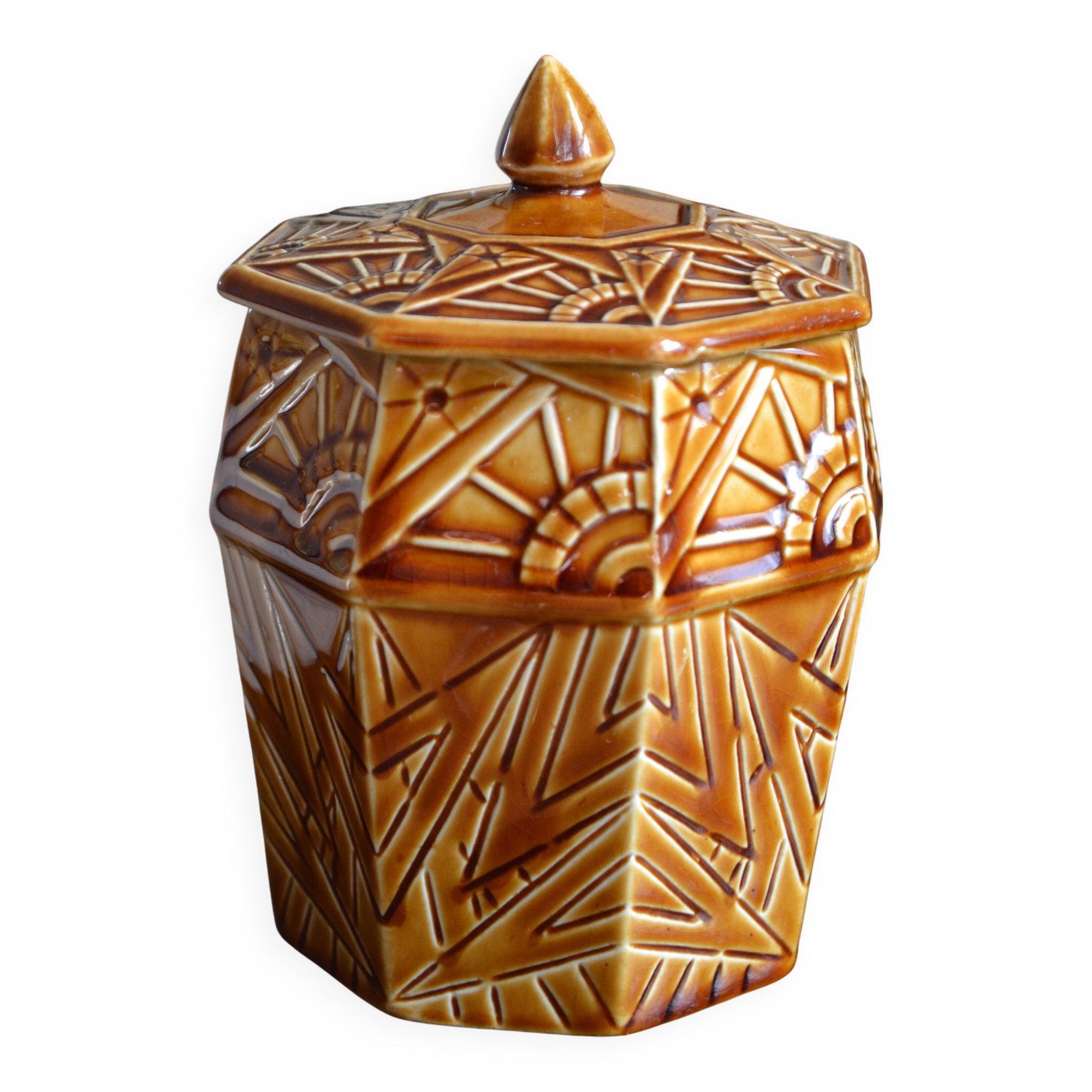 Small pot from the Onnaing faience factory, Art Deco period