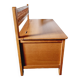 Banc coffre chêne et rotin 1960