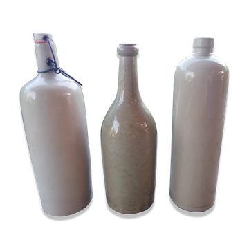 Trio de bouillottes en grès