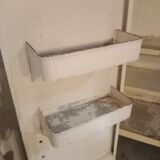 antique metal cabinet two doors