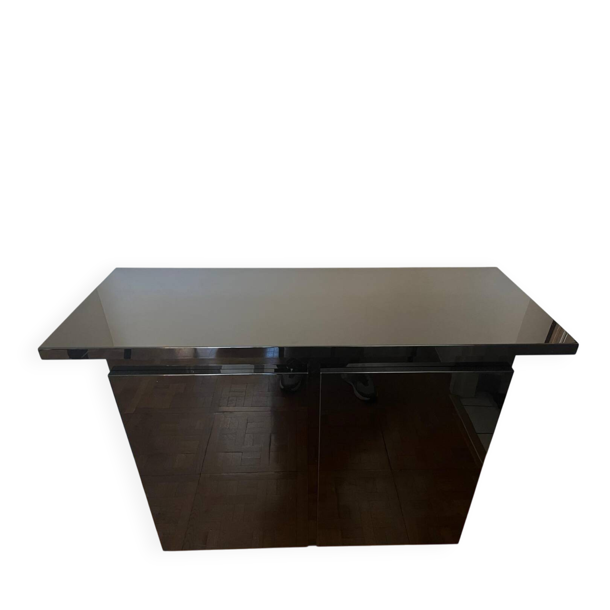 Contemporary black lacquered sideboard