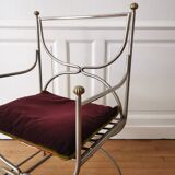 Curule armchair, Maison Jansen, 1970