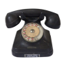 Telephone en bakelite noir, vintage 1950
