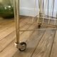 Rolling table vinyl row in formica and gold metal years 60-70