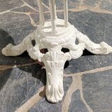 Table de jardin en tôle et pied en fonte
