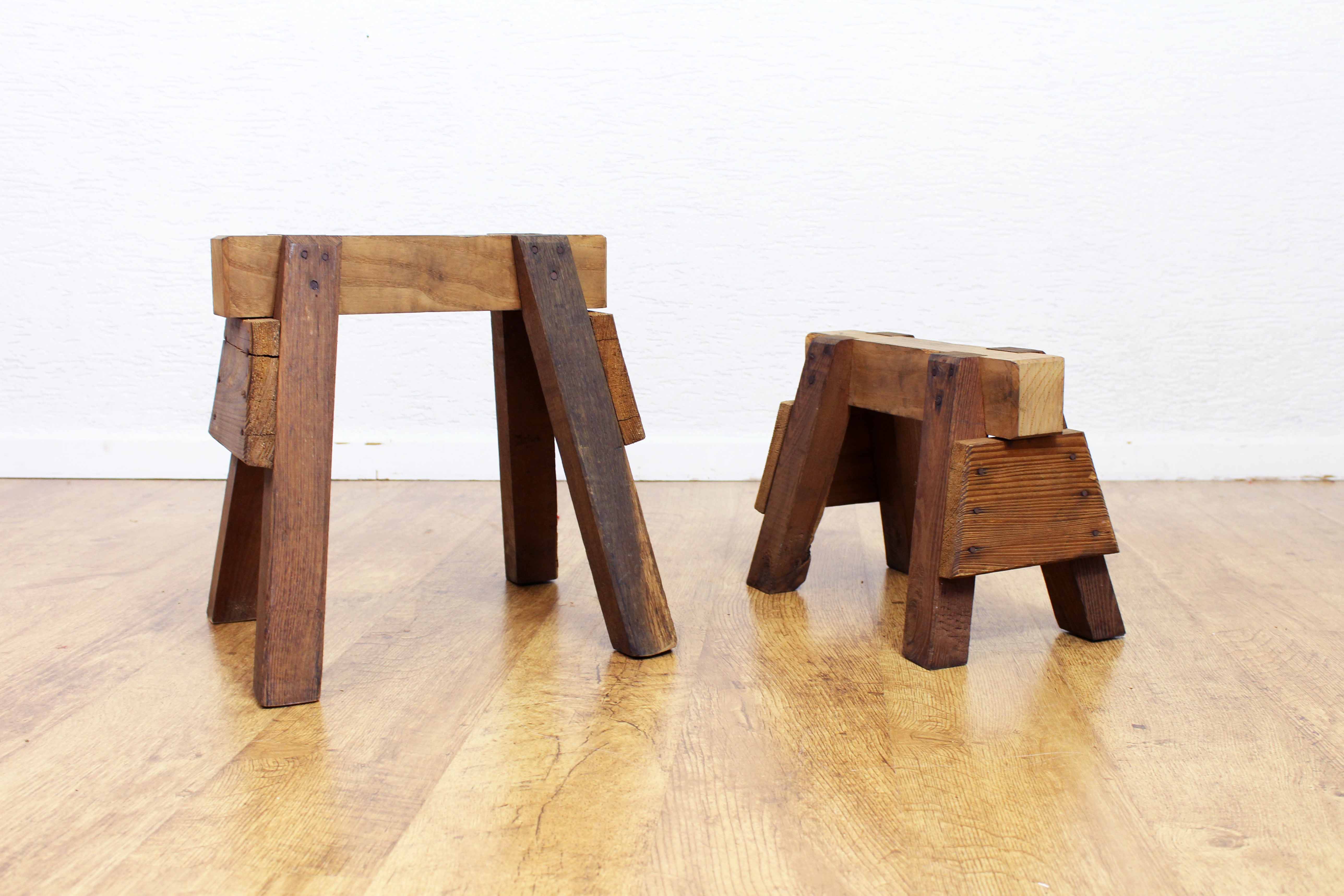 Pair of antique trestles