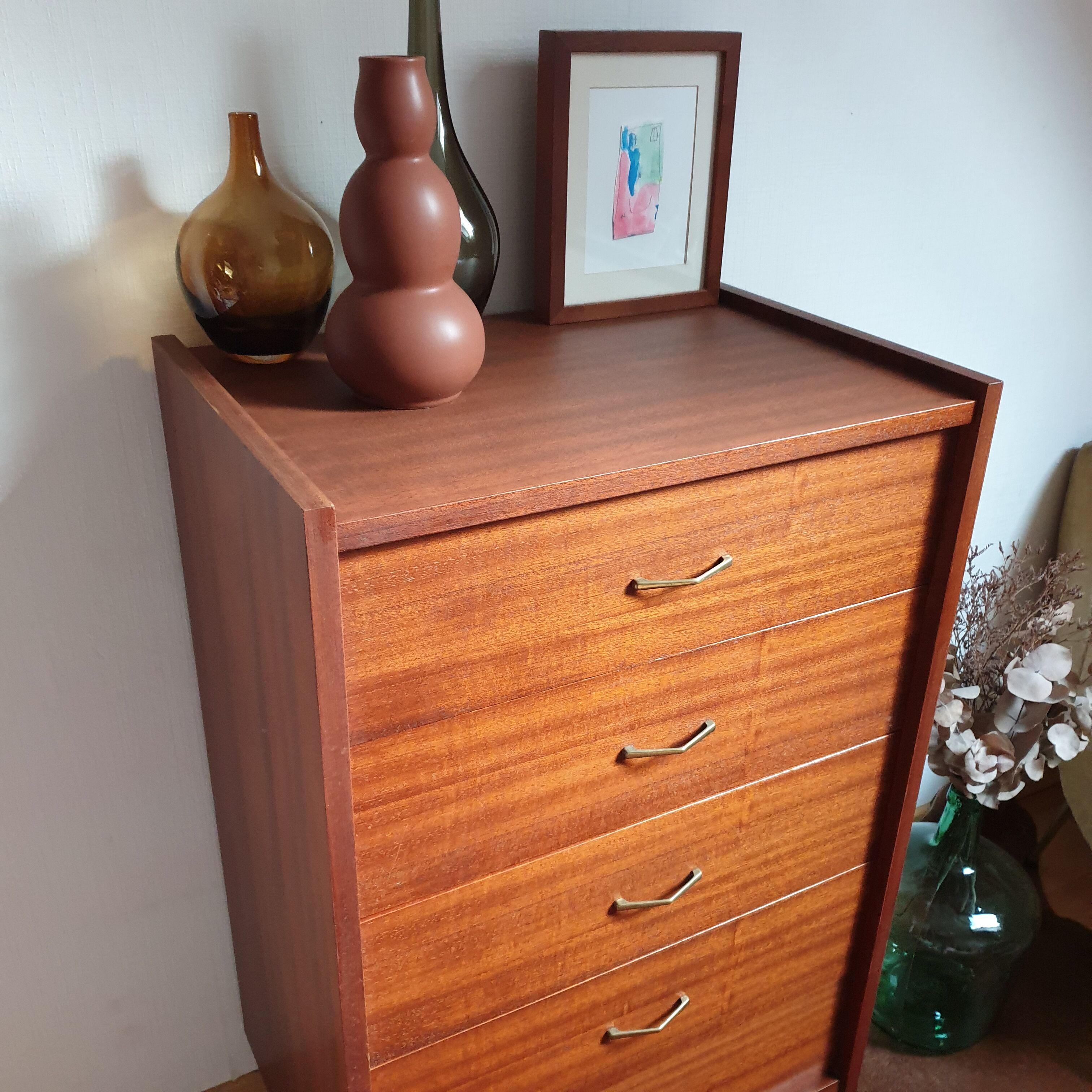 Chiffonier dresser vintage compass feet Scandinavian style