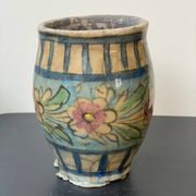 Big Round White Qajar Vase