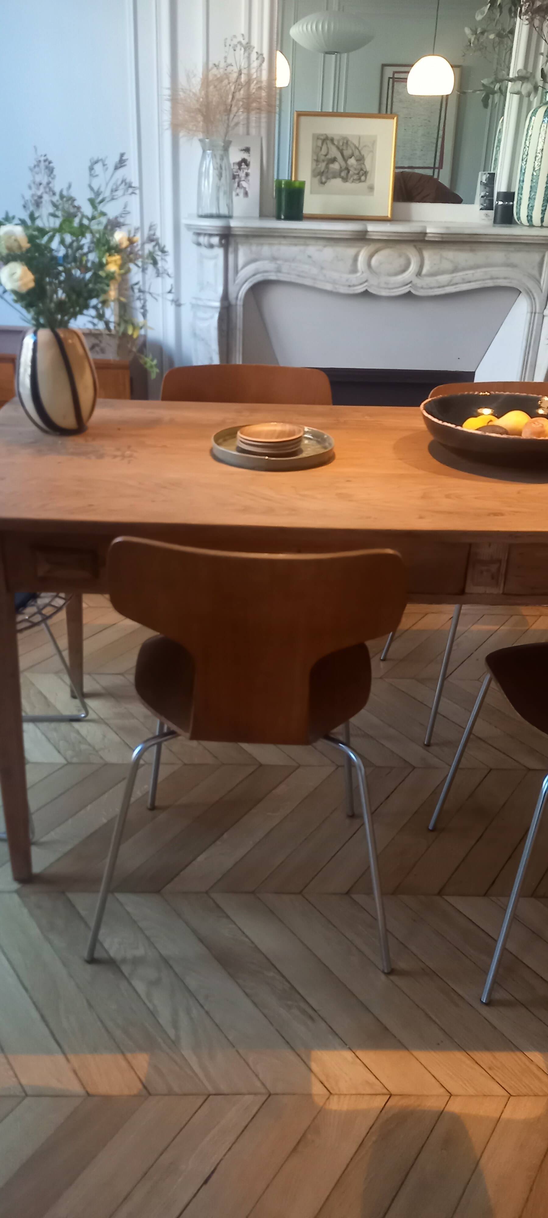 Lot de 4 Chaises Arne Jacobsen modèle Hammer