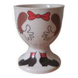 Coquetier en grès vintage sérigraphié made in korea