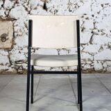 Modernist white skai chair, 1950