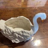 Cache-pot en barbotine cygne