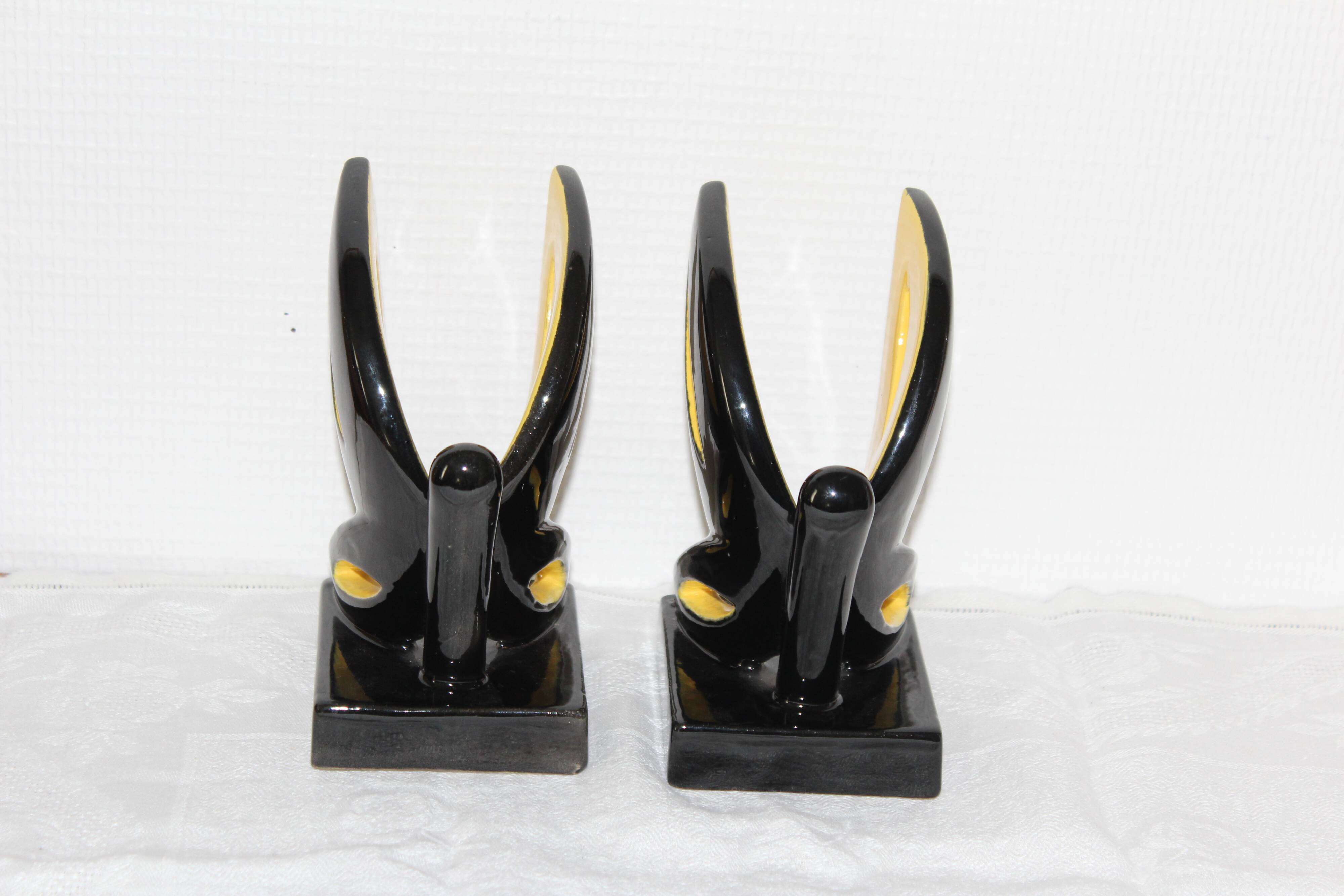 Pair of ceramic book greenhouse