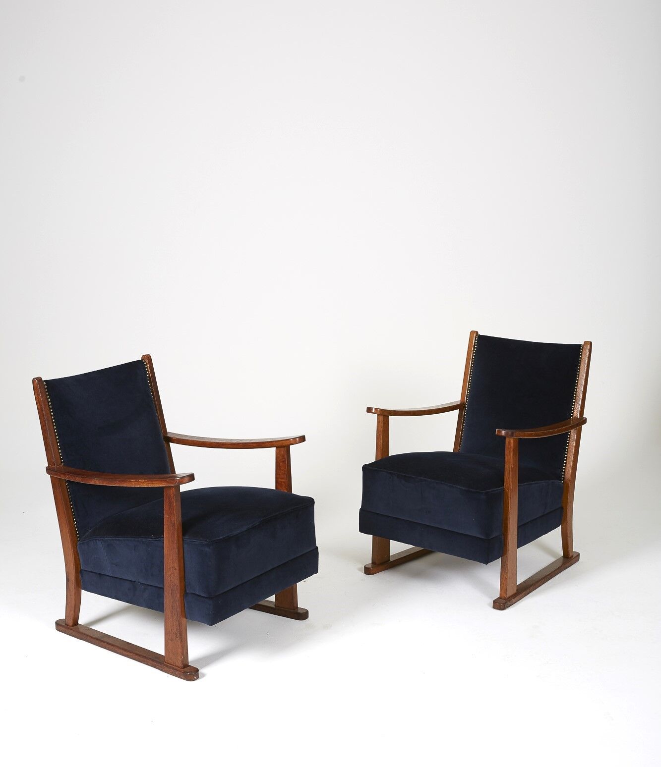 Pair of armchairs luge 1940s