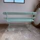 Former folding garden bench with wooden and metal slats