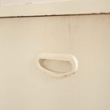 Wooden chest of drawers painted white