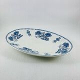Oval Plate / Serving Dish Terre de Fer Sarreguemines model 1900 blue