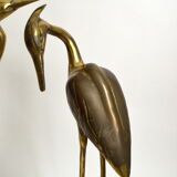 Couple de herons en laiton