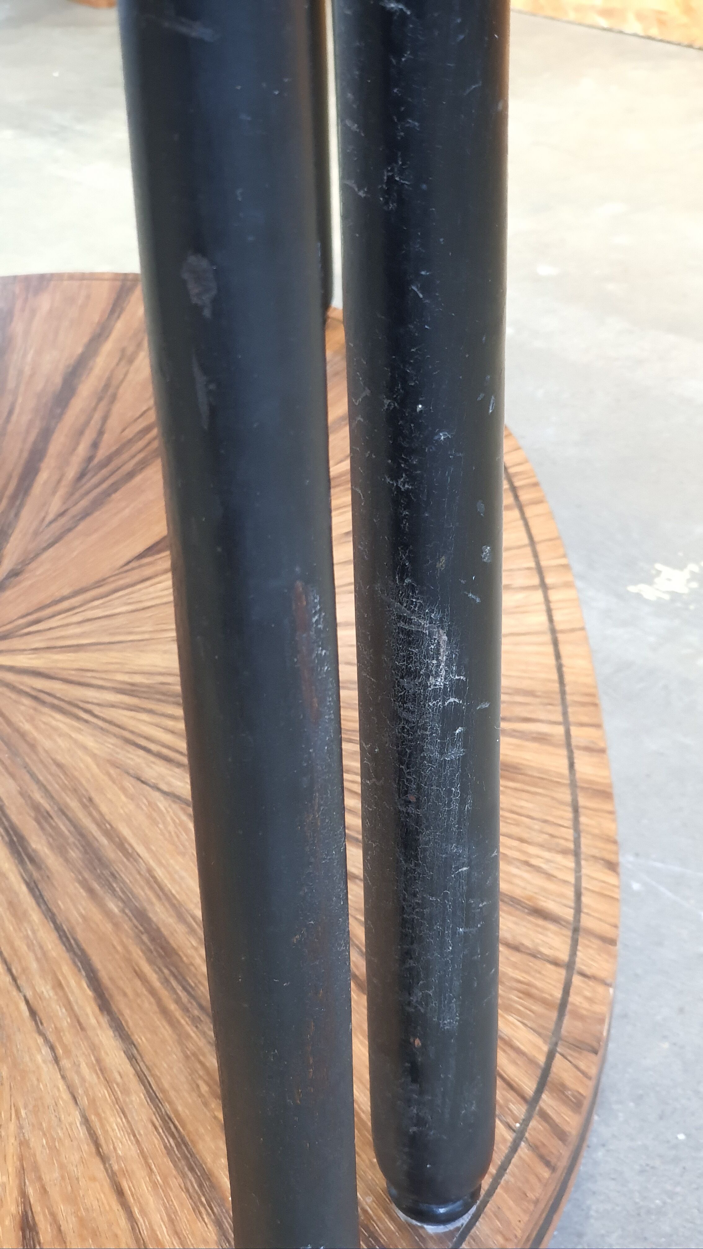 Art deco tea table Maurice Dufrène oval zebrano