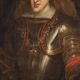 Antique Spanish portrait from the 17th century, Charles II of Spain