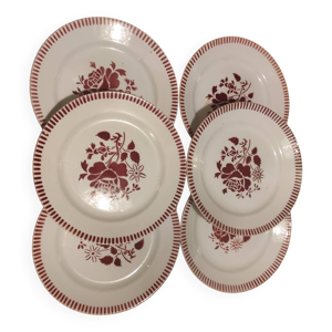 6 assiettes Lunéville