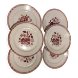 6 Lunéville plates 22 cm