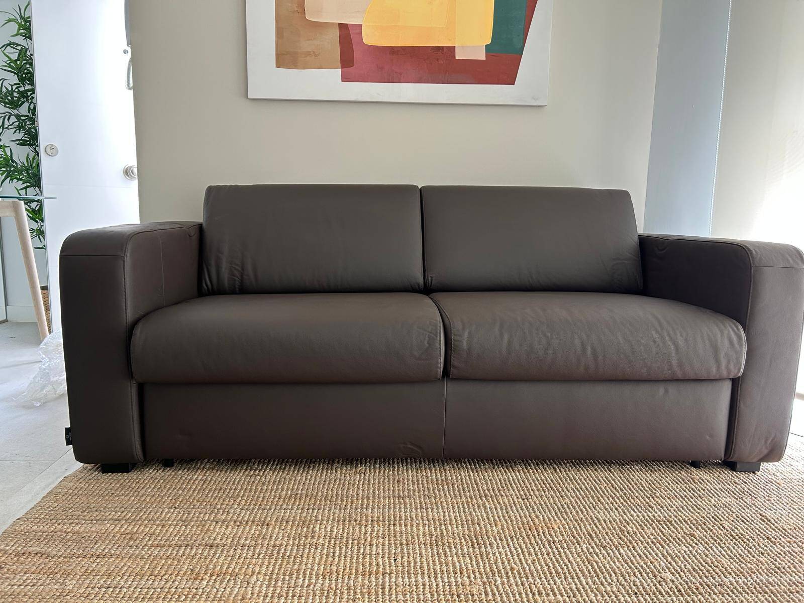 Sofá cama 3 plazas en piel